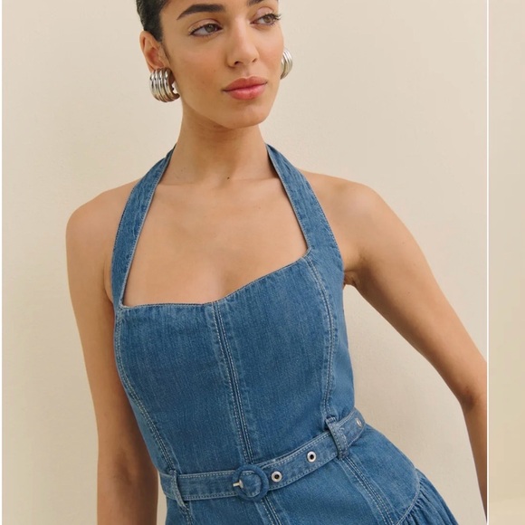 Reformation Lilith Denim Midi Dress - Picture 2 of 6